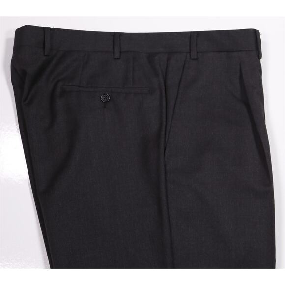 Canali 1934 Solid Gray Pleated Wool Dress Pants Trousers Current 36x33 - Picture 2 of 7